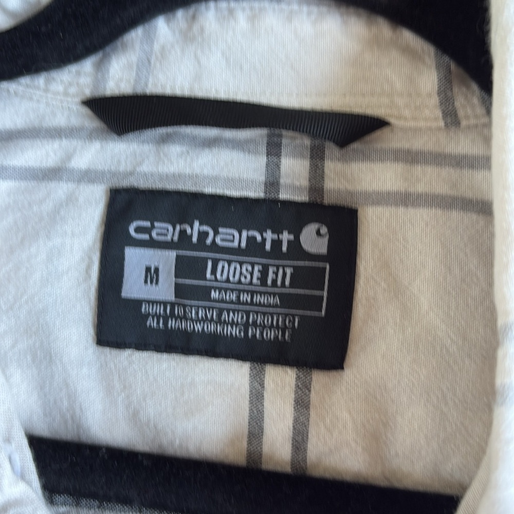 CARHARTT Loose Fit Plaid Button Up Shirt size medium - Picture 4 of 7